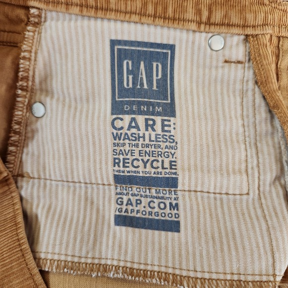 Gap Cigarette High Rise Brown Corduroy Pants Size‎ 28 6 Tall Cotton Spandex - Picture 10 of 12
